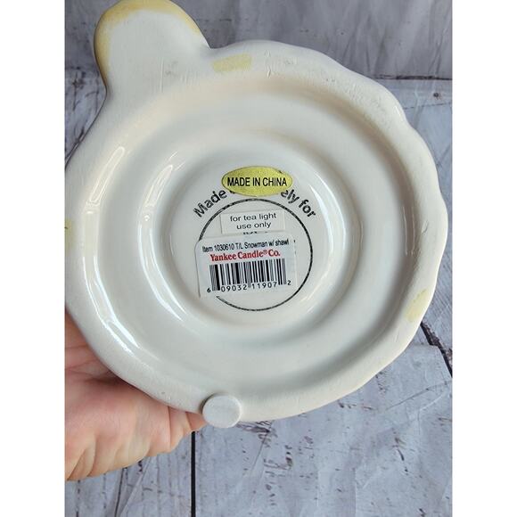 Yankee Candle Snowman Tea Light Candle Holder Christmas Winter Decor - Picture 6 of 7